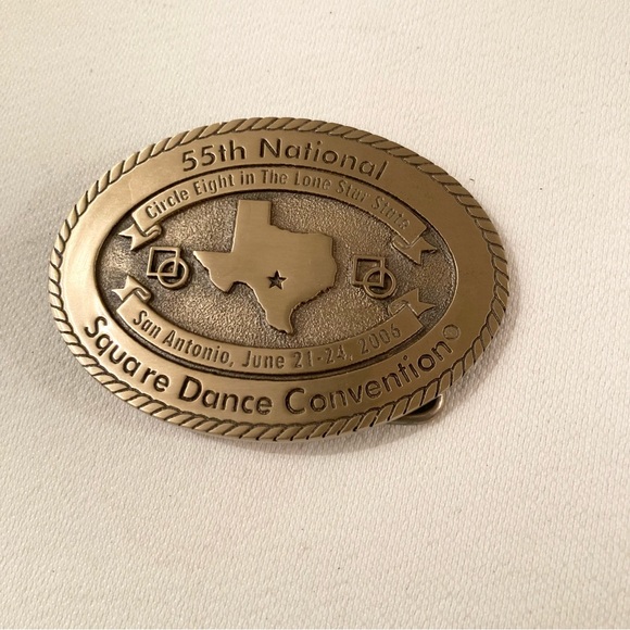 Bronze 55th National Square Dance Convention Belt Buckle - Picture 2 of 5